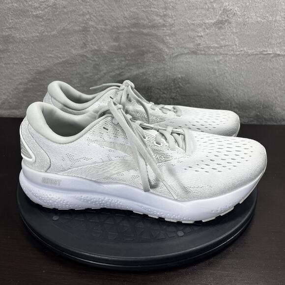 Brooks Ghost 16 Womens 8.5 White Running Walking Lace Up Athletic Sneakers - Picture 1 of 10